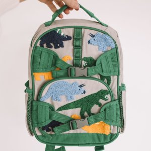 Mackenzie Gray Dinos Chenille Backpacks | Pottery Barn Kids