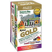 Shop Natures Plus Animal Parade Gold Multivitamin for Kids with Organic Whole Foods - Cherry, Orange & Grape (60 Chewable Tablets) and more