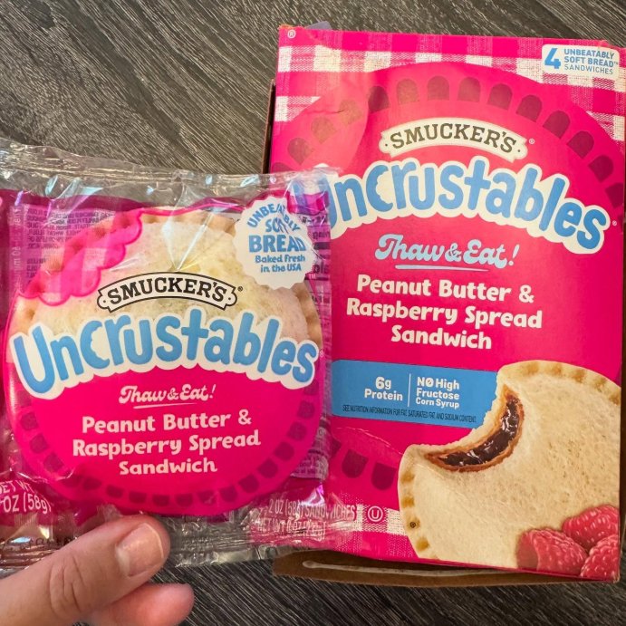 user image by @angiequantas, Smucker&#39;s Uncrustables Frozen Peanut Butter &#38; Raspberry Spread Sandwich - 8oz/4ct
