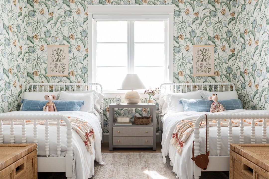 Shop Louise Nightstand, Plateau Lid Box, Seagrass Catch-All Basket, Similar: Blanchard Wool Rug, Similar: Malta Table Lamp, Similar: Arbutus Wallpaper and more