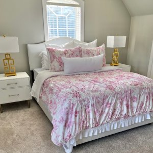 Couette Pottery Barn Teen LoveShackFancy Garden Damassé - Taille Full/Queen
