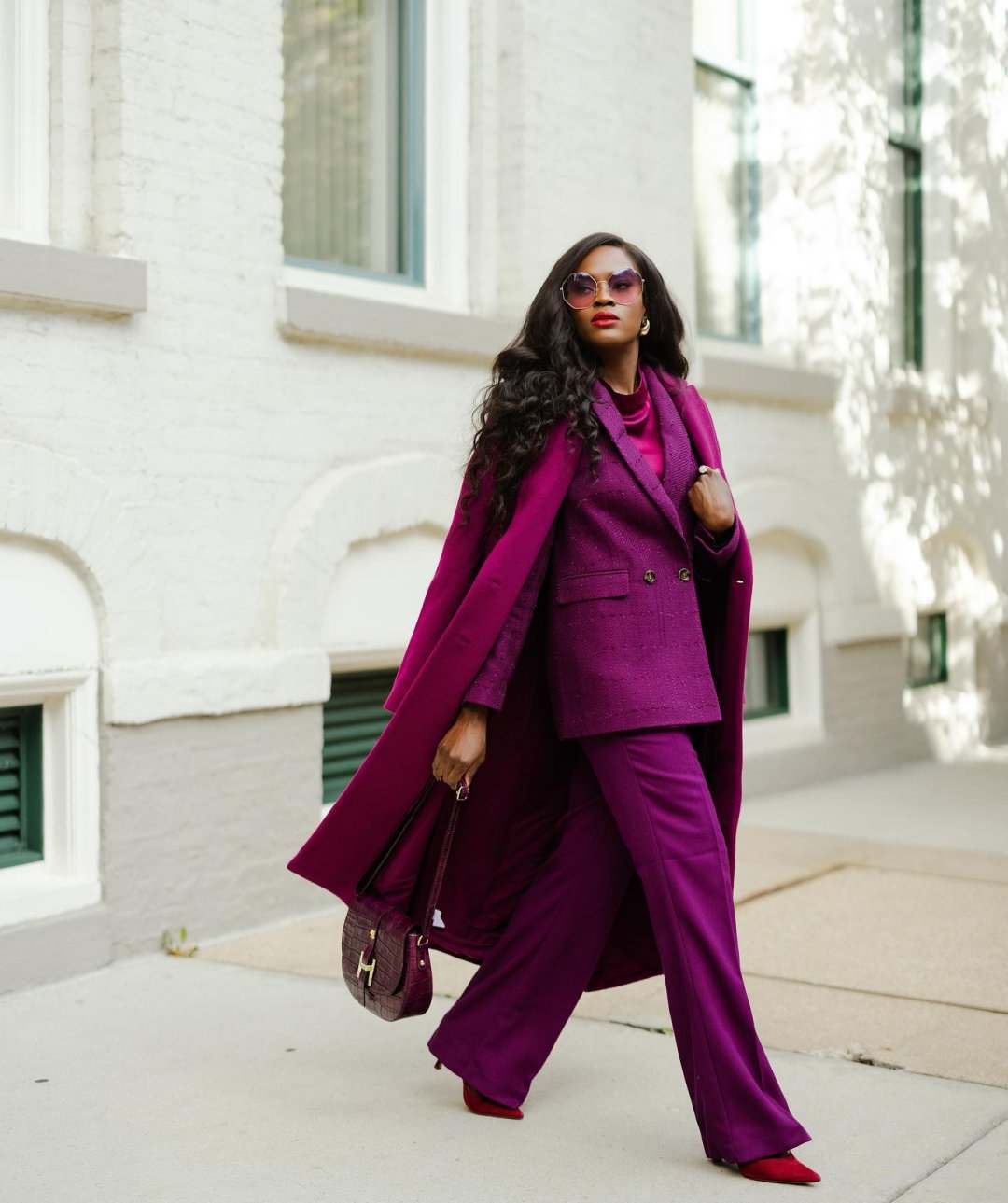 Long purple clearance blazer