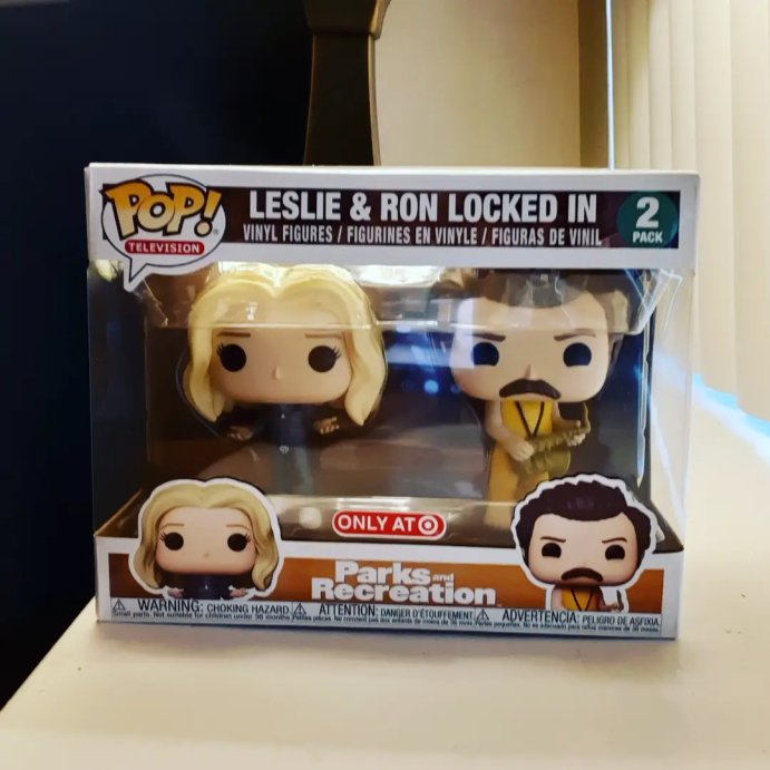 user image by @berts_pops, Funko POP! TV: Parks and Recreation - 2pk Locked In Ron &#38; Leslie (Target Exclusive)