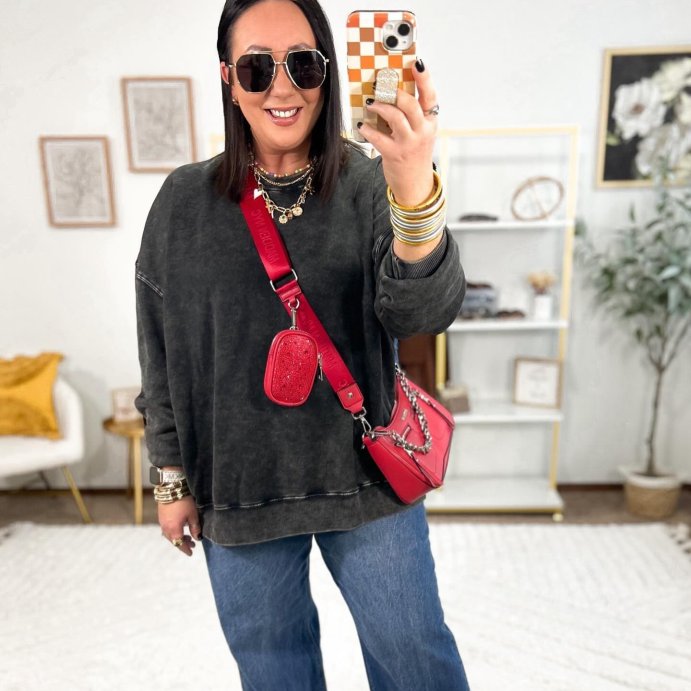 user image by @reallifemomfashion, Women's Oversized Pullover Sweatshirt - Wild Fable™