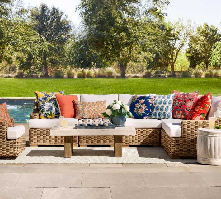 Pottery barn patio outlet pillows