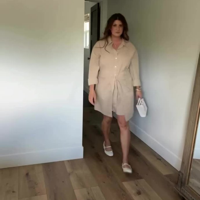 user image by @courtneyytuinstra, Women's Long Sleeve Tie-Front Mini Shirtdress - Universal Thread™