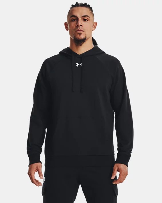 Sweatshirt Under Armour UA Rival Fleece Big Logo Hoodie Midnight Navy-Onyx  White - Fútbol Emotion