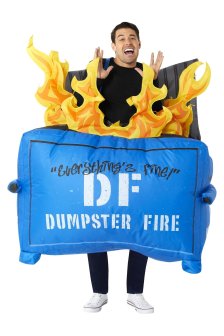 Shop Inflatable Dumpster Fire Halloween Costume, Multi-Colour, Adult, Standard and more