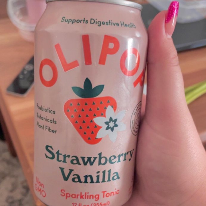user image by @rissasdigitalmoments, OLIPOP Strawberry Vanilla Prebiotic Soda - 12 fl oz Can