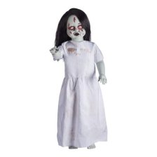 Shop For Living Zombie Animated LED Light-Up Standing Character with Batteries, Sound & Light Activated Indoor/Outdoor Decoration for Halloween, White, 3-ft and more