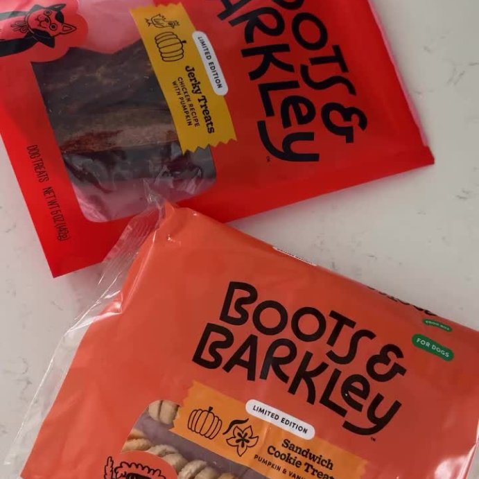 user image by @goofyboybauer, Halloween Pumpkin Flavor Biscuit Sandwich Crunchy Dog Treat - Boots &#38; Barkley&#8482; 11.8oz