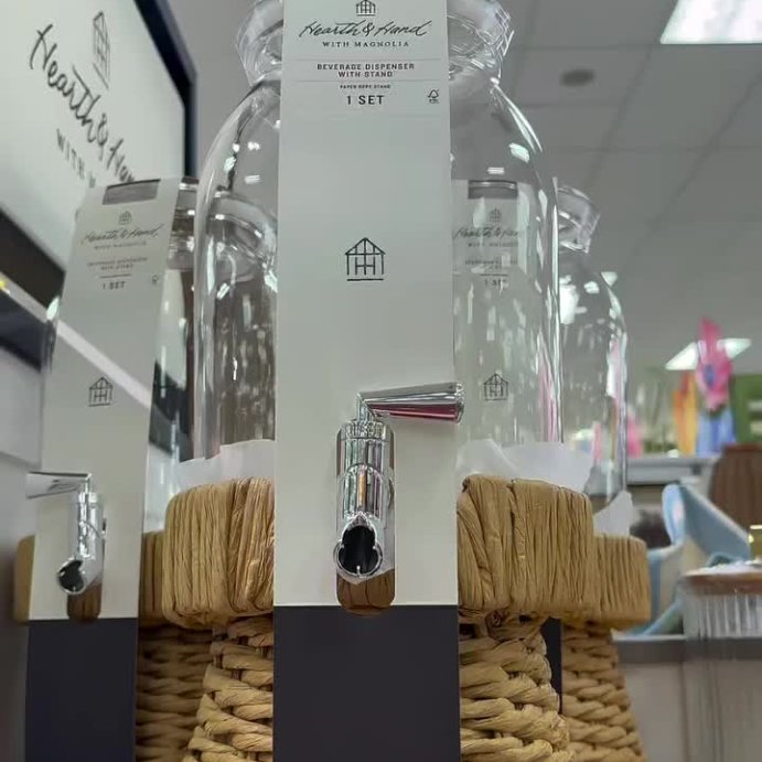 user image by @yarafinds, 7L Drink Dispenser with Woven Stand - Hearth &#38; Hand&#8482; with Magnolia