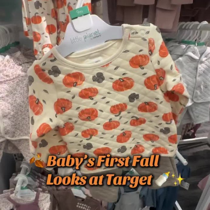 user image by @tiredbuttrendy, Little Planet By Carter&#39;s Organic Baby 2pc Quilted Pumpkin Set - Cream