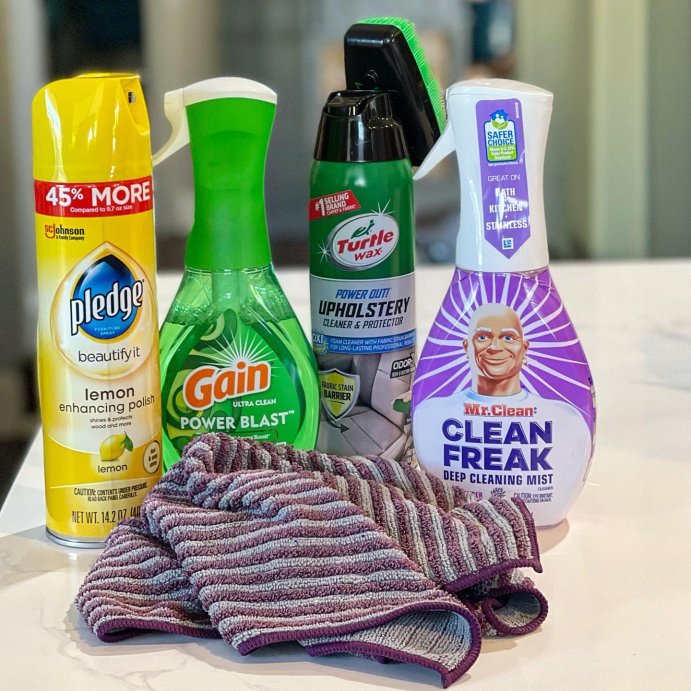 user image by @carseatdancers, Mr. Clean Lavender Deep Cleaning Mist Multi Surface All Purpose Spray Starter Kit - 16 fl oz