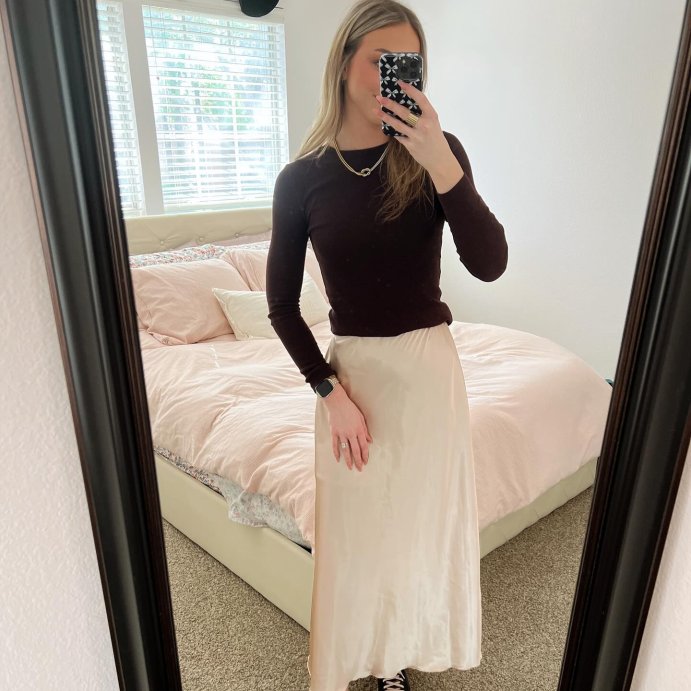 user image by @whatiteachin, Women's Long Sleeve Seamless T-Shirt - A New Day™