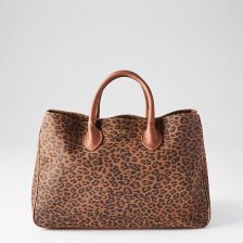 Shop Elisabetta Suede Handbag, Suede Leopard-Hazlenut and more