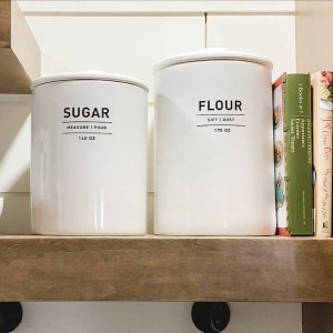 Utility Kitchen Canisters - White, Kitchen Storage Solutions