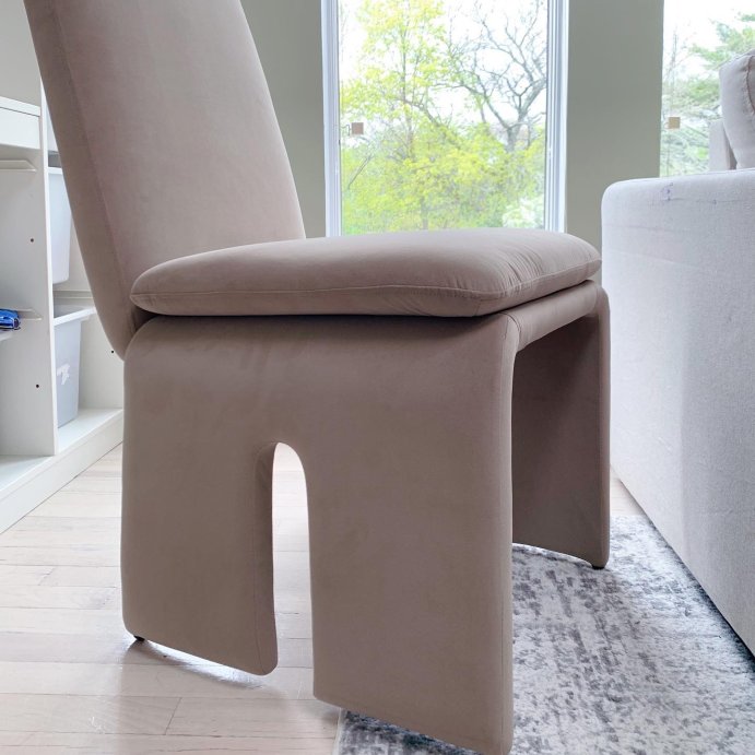 user image by @truly.cece88, Safflower Sculptural Dining Chair Dark Tan - Threshold™