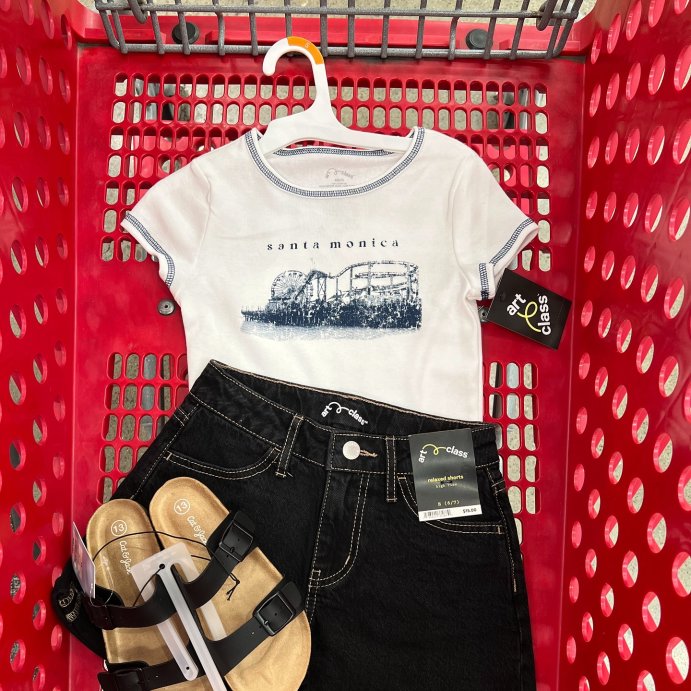 user image by @targetbayareafinds, Girls' Short Sleeve Crew Neck Graphic T-Shirt - art class™