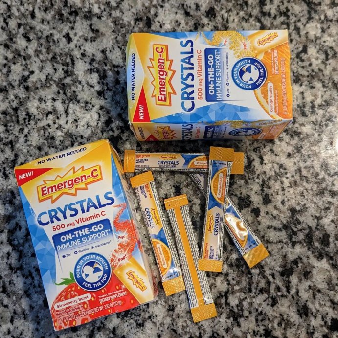 user image by @saintchili, Emergen-C Crystals On-The-Go Immunity Vitamins Powder - Orange Vitality - 28ct