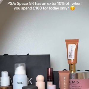 @spacenk’s instagram video of Ouai Super Dry Shampoo Cape Town,Sol de Janeiro Brazilian Bum Bum Cream,Summer Fridays Lip Butter Balm,Elemis Pro-Collagen Rose Cleansing Balm,Gisou Honey Infused Hair Perfume - Lavender Berry,Hourglass Hourglass Vanish Airbrush Concealer,PHLUR Rose Whip Eau De Parfum,Rare Beauty Positive Light Liquid Luminizer,Tatcha The Dewy Skin Cream,Space NK Caribbean Shores Shimmer Body Oil - Golden