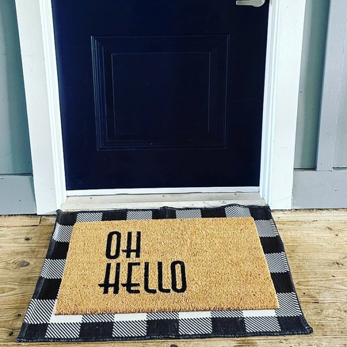 user image by @alexandramgregory, 2&#39;x3&#39; Washable Reversible Scatter Indoor/Outdoor Accent Rug Black/White - Threshold&#8482;: Check Pattern, Flat Pile, Machine Washable