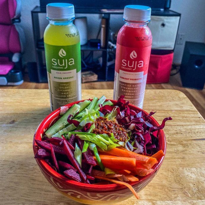 user image by @dashofsazon, Suja Organic Vibrant Probiotic Cold Pressed Juice Drink - 12 fl oz Bottle