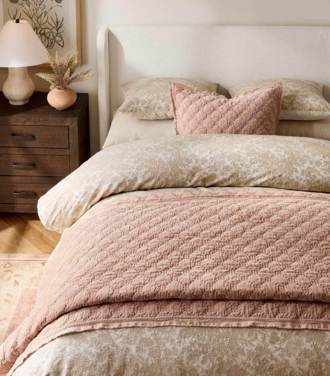 Curated image with Sorrel Toile Jacquard Duvet Cover King/Cal.King, Flax, Sorrel Toile Jacquard S...