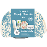 Shop Derma E The Perfect Travel Kit - Includes Vitamin C Serum, Detox Scrub & Night Cream plus Bag & Mirror (5 Piece Kit) and more
