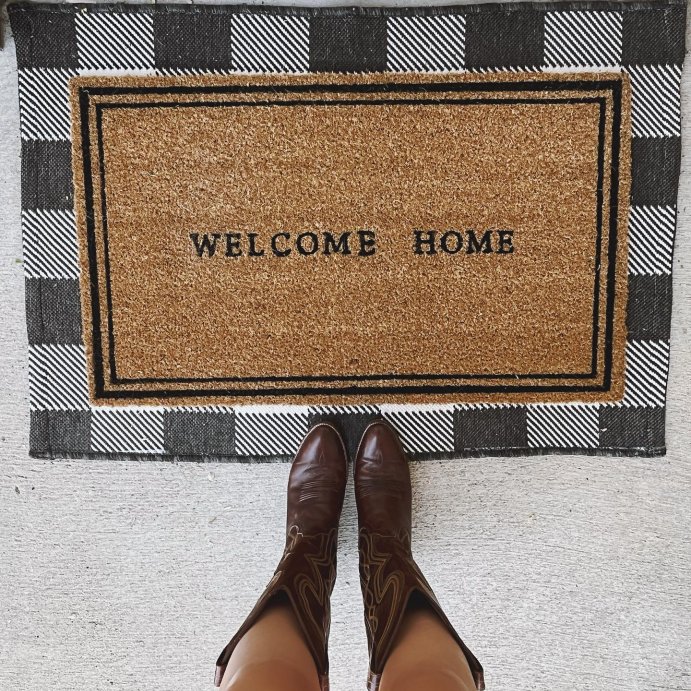 user image by @butler.built, 2&#39;x3&#39; Washable Reversible Scatter Indoor/Outdoor Accent Rug Black/White - Threshold&#8482;: Check Pattern, Flat Pile, Machine Washable