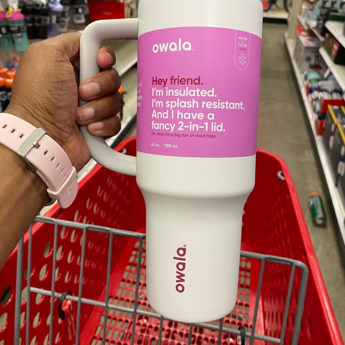 user image by @the_new_me72, Owala 40oz Stainless Steel Straw Tumbler
