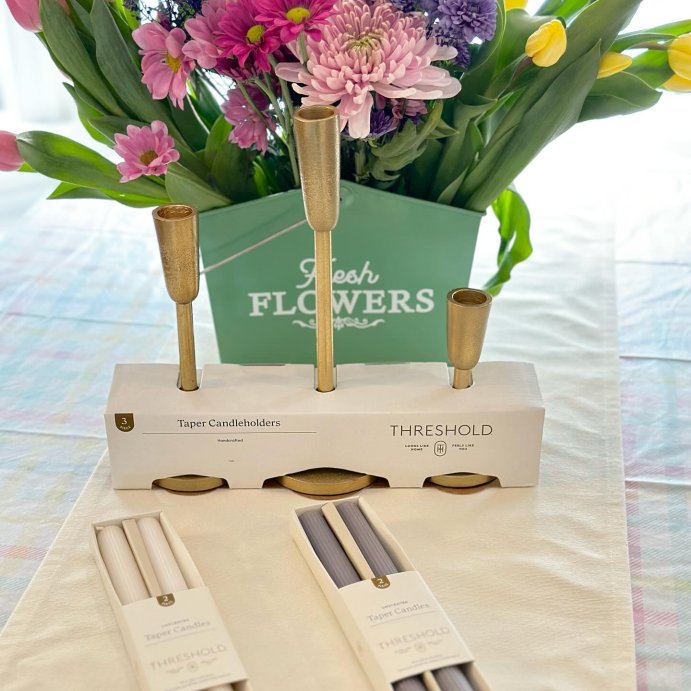 user image by @happilyozierafter, Set of 3 Aluminum Taper Holders - Threshold™