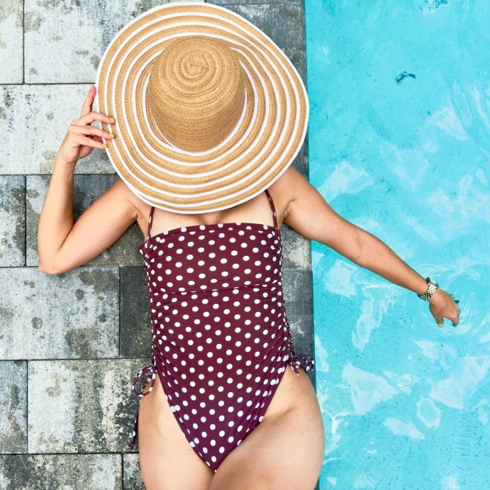 user image by @thepeggyeffect, Women's Extra High Leg Cheeky Adjustable Tunneled Side One Piece Swimsuit - Wild Fable™