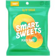 Shop SMARTSWEETS SmartSweets - Tangy Peach Rings (12 Bags) and more