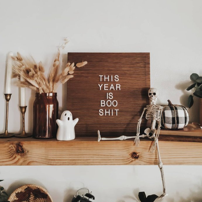 user image by @lindsnicole__, 14&#34;x 14&#34; Wood Letter Board Brown - Threshold&#8482;: MDF Traditional Typography Wall Sign Panel, No Battery Required