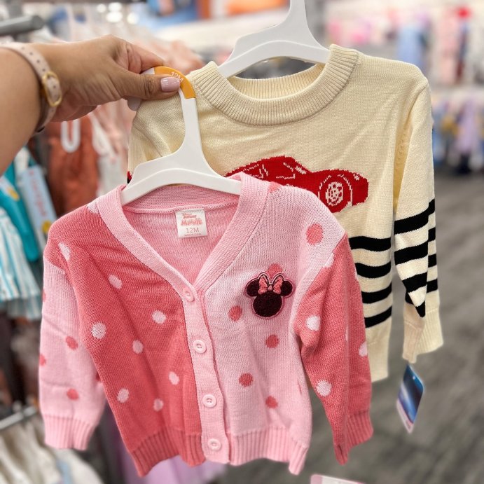 user image by @targetminis, Toddler Girls' Disney Minnie Mouse Cardigan Sweater - Pink