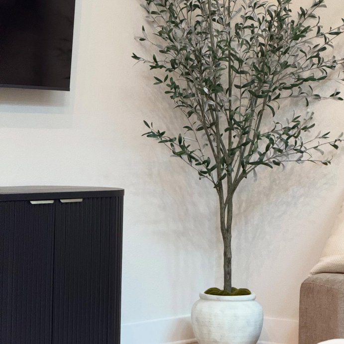 user image by @casawestbrooks, 93&#34; Artificial Olive Tree - Threshold&#8482; designed with Studio McGee: No Assembly, Indoor Polyester Decor
