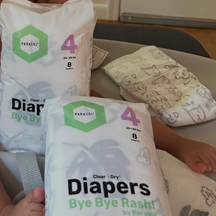 user image by @zlatiiiiiii, Parasol Chlorine-Free Diapers with Rash Shield Protection