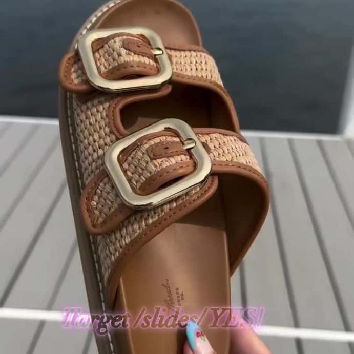 user image by @dannmarieh, Women&#39;s Collin Double Buckle Footbed Sandals - Universal Thread&#8482;