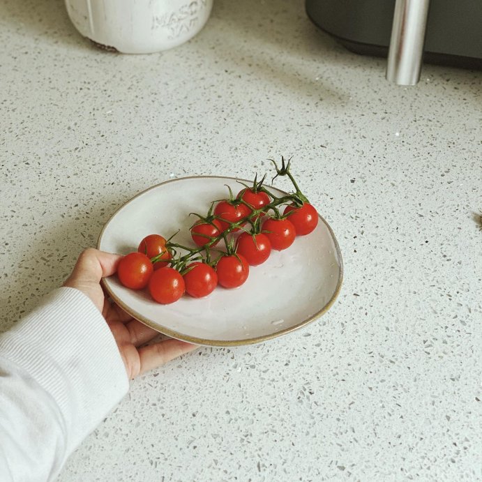 user image by @thosemintdays, 10.5" Stoneware Reactive Glaze Dinner Plate - Hearth & Hand™ with Magnolia