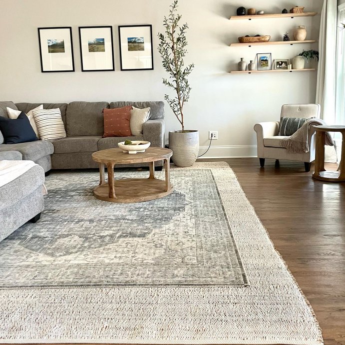 user image by @linenoaksinteriors, Castalia Round Natural Wood Coffee Table - Threshold&#8482;