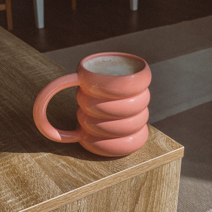 user image by @ditke, 13oz Stoneware Artisan Mug Coral - Room Essentials&#8482;: Coffee Cup, Microwave &#38; Dishwasher Safe, Hot/Cold Beverages