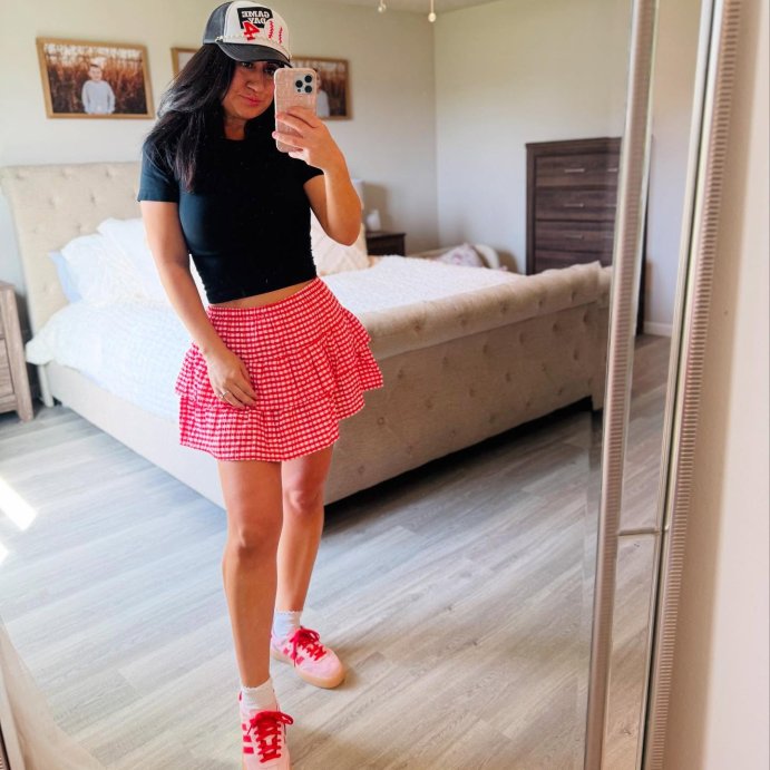 user image by @kehawk89, Women's High-Rise Tiered Mini Skort - Wild Fable™