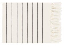 Shop Antares Striped Throw 50x60 Ivory/Bla and more