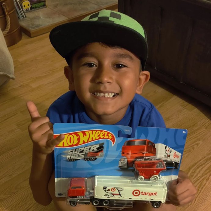 user image by @monsterjamkaos, Hot Wheels 1:64 Scale Bullseye&#39;s Big Rig Toy Truck &#38; Shopping Cart Set - 3 Piece