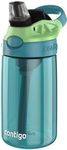Shop Gourde en plastique pour enfants Contigo avec paille escamotable, nettoyage facile, vert, 414&nbsp;mL and more