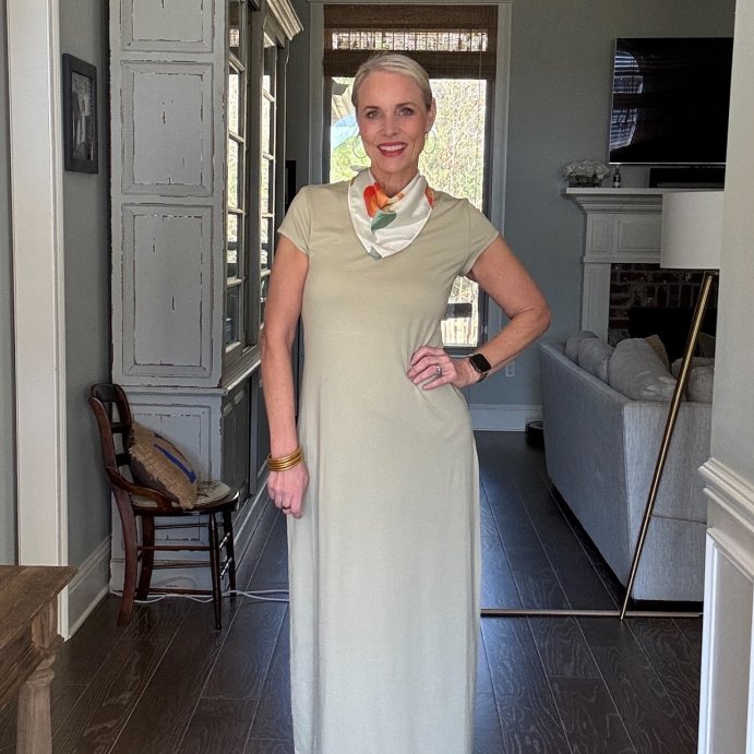 user image by @laurenoggsgee, Women's Short Sleeve Knit Maxi Dress - A New Day™