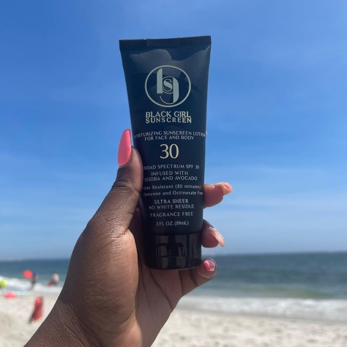 user image by @jessyputmeon, Black Girl Sunscreen Broad Spectrum Infused with Jojoba Oil - SPF 30 - 3 fl oz