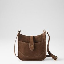 Shop Cassie Leather Crossbody, Suede, Chocolate and more