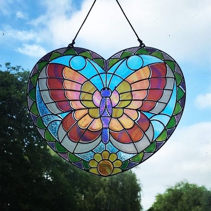 user image by @crafts4kidsonline, Melissa &#38; Doug Stained Glass Made Easy Activity Kit: Butterfly - 140+ Stickers